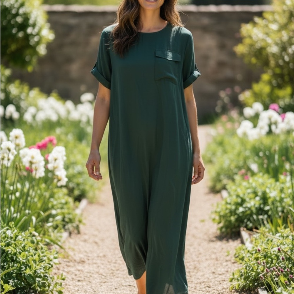 Nordstrom Dark Green Maxi Dress